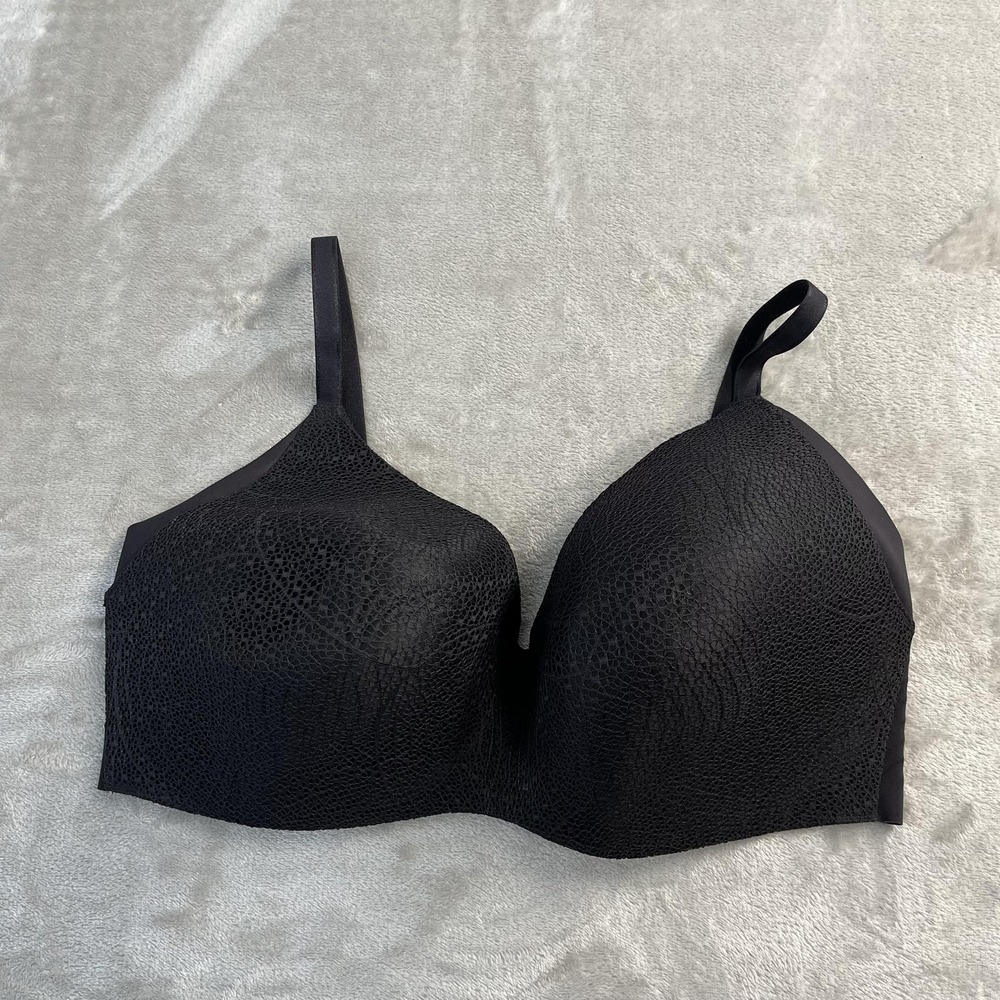 Knix Bra Womens‎ 8 Black Wireless T Shirt Seamless Padded Adjustable Strap